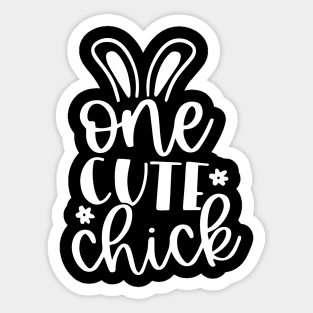 One Cute Chick Easter Day Sticker